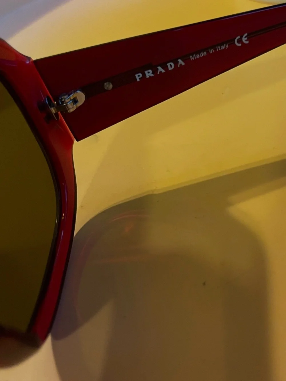 Vintage Prada SPR13F Burgundy Oversized Sunglasses Made in Italy